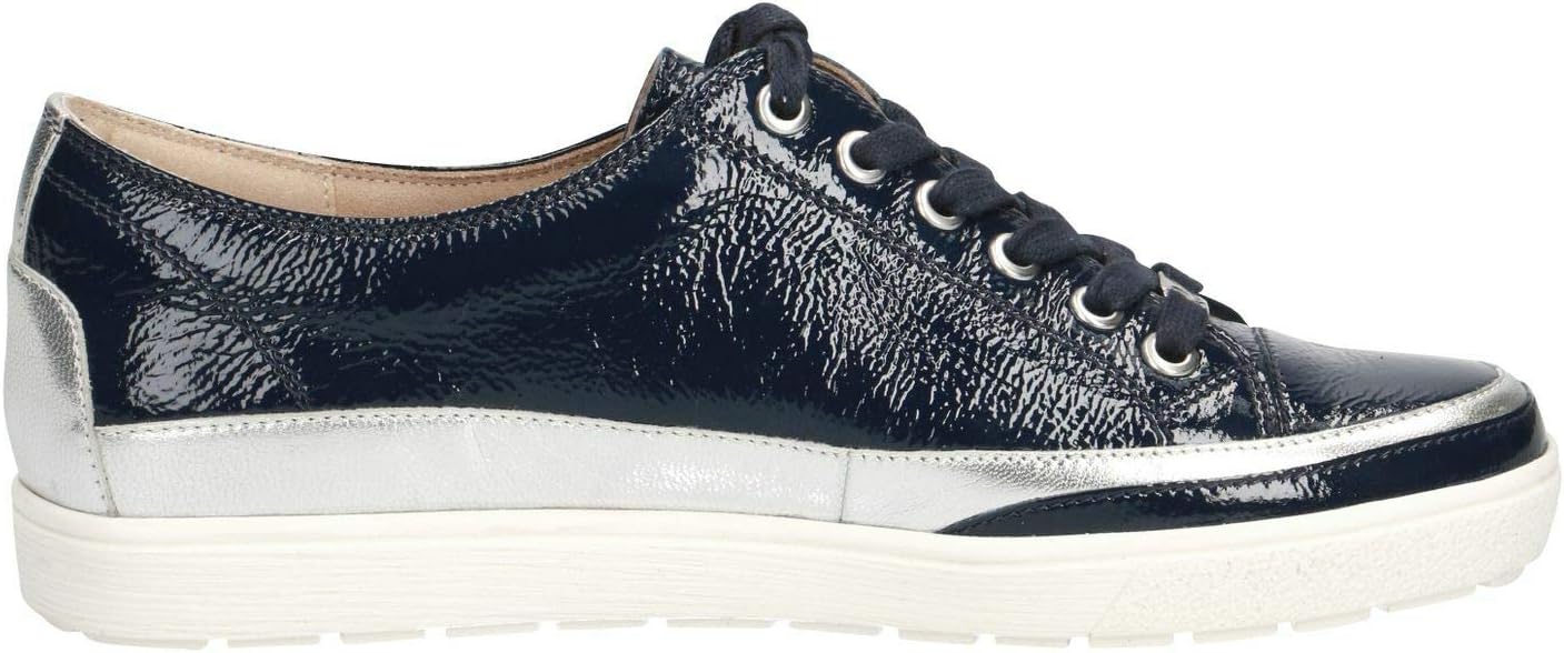 Caprice Navy Patent Trainers 9-23654-22