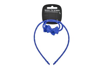 Alice hairband and 2x hair elastics with bow Set