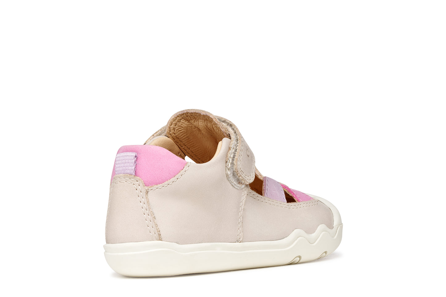 GEOX B5563A STEPPIEUP BAREFOOT GIRL IVORY/PINK