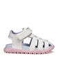 Geox B556BA FUSBETTO SANDAL - PINK/LILAC & WHITE/PINK