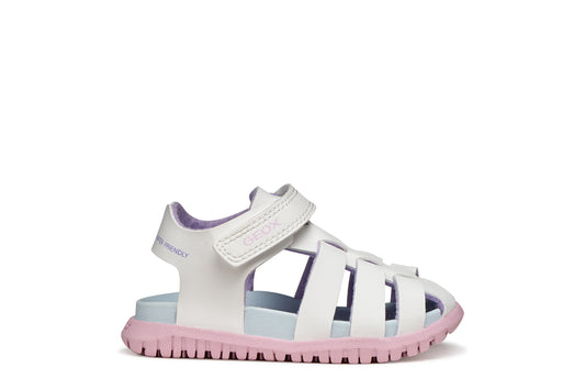 Geox B556BA FUSBETTO SANDAL - PINK/LILAC & WHITE/PINK