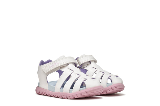 Geox B556BA FUSBETTO SANDAL - PINK/LILAC & WHITE/PINK
