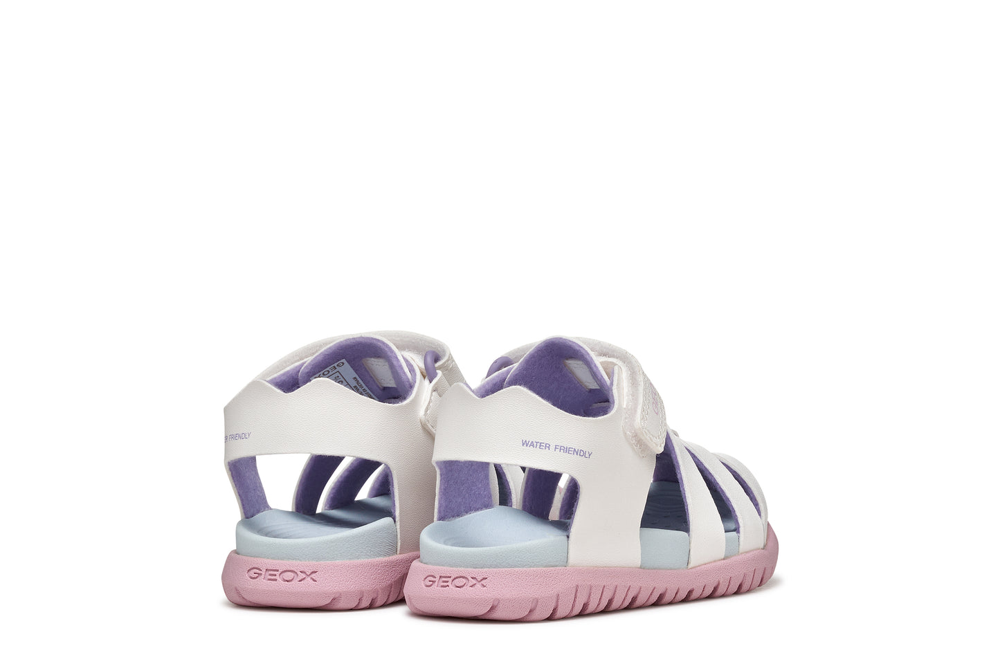 Geox B556BA FUSBETTO SANDAL - PINK/LILAC & WHITE/PINK