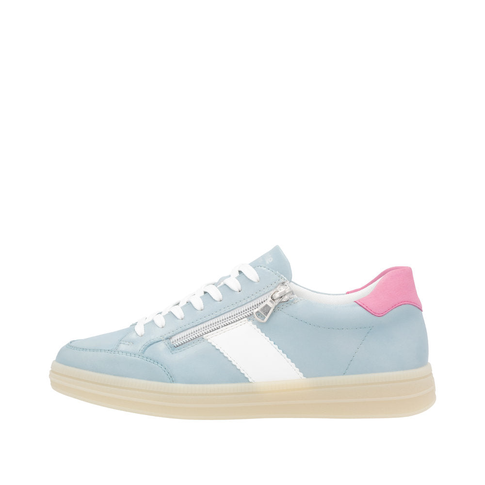 D2C02-12  Remonte Odeon Shoe -Blue/White and Fuchsia/White