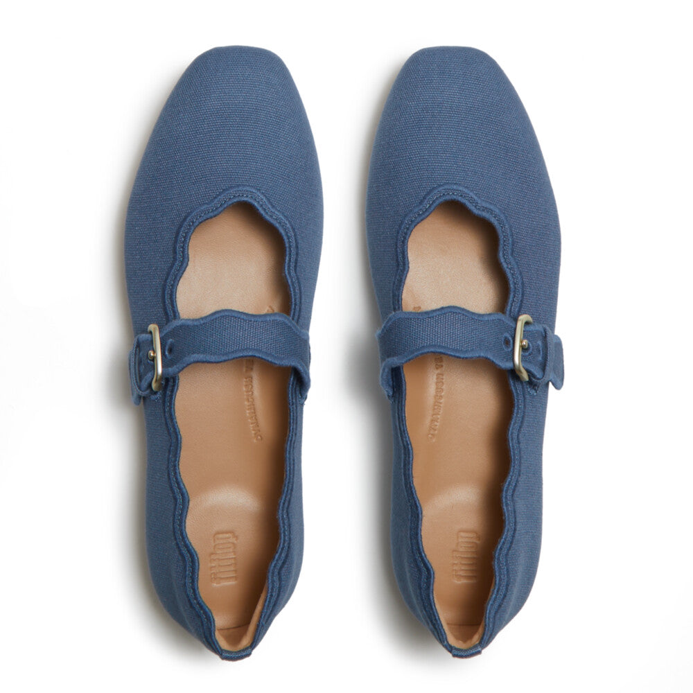 Fitflop Delicato Wave Edge Canvas Mary Janes