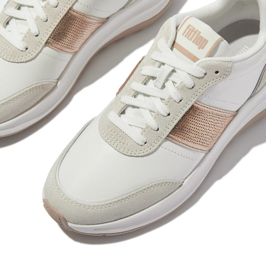 Fitflop F-mode Flow Sequin Suede/Leather Flatform Sneaker
