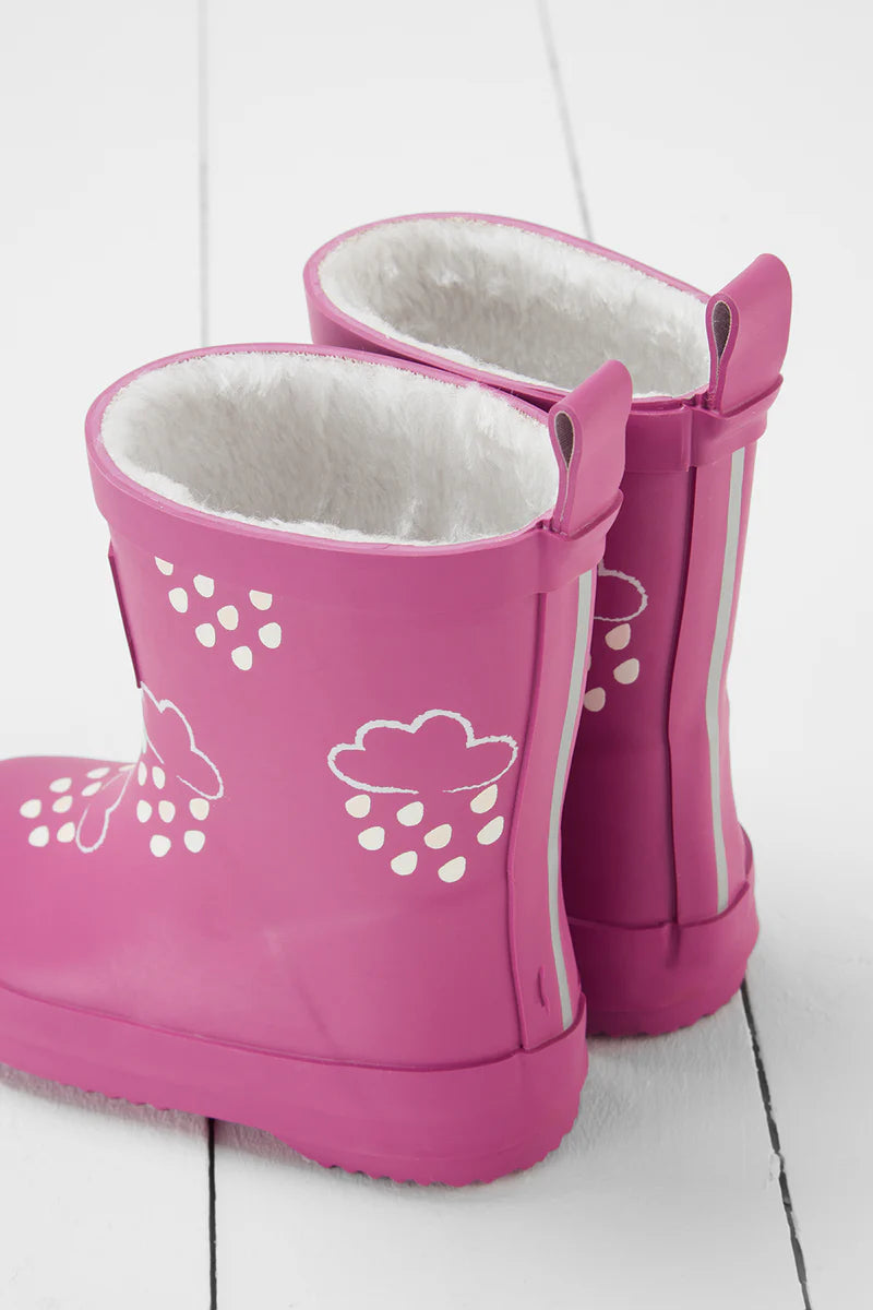 Grass and Air Kids Orchid Pink Colour-Changing Kids Wellies