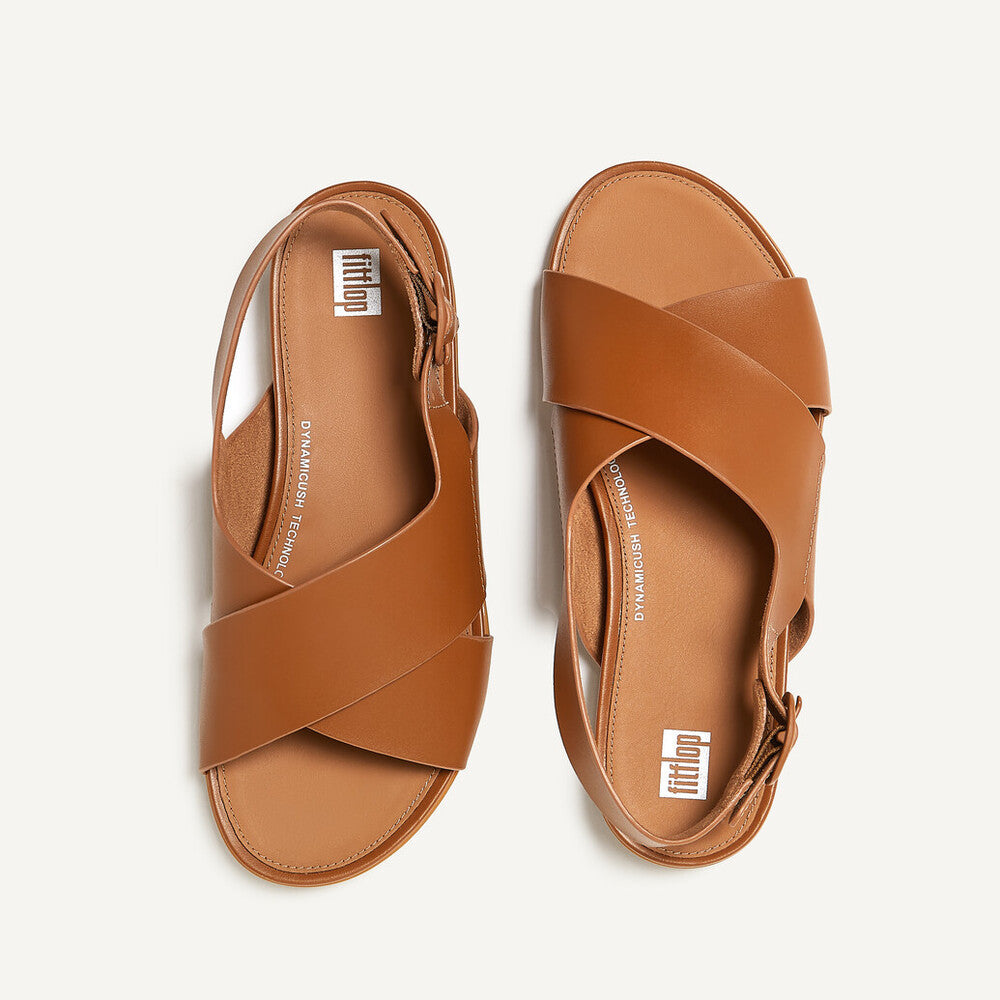 Fitflop Gracie Leather Criss Cross  Sandal Tan