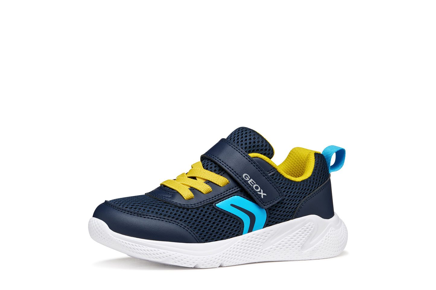 GEOX J36GBA J SPRINTYE BOY Navy/Yellow or Lt Blue/Navy