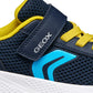 GEOX J36GBA J SPRINTYE BOY Navy/Yellow or Lt Blue/Navy