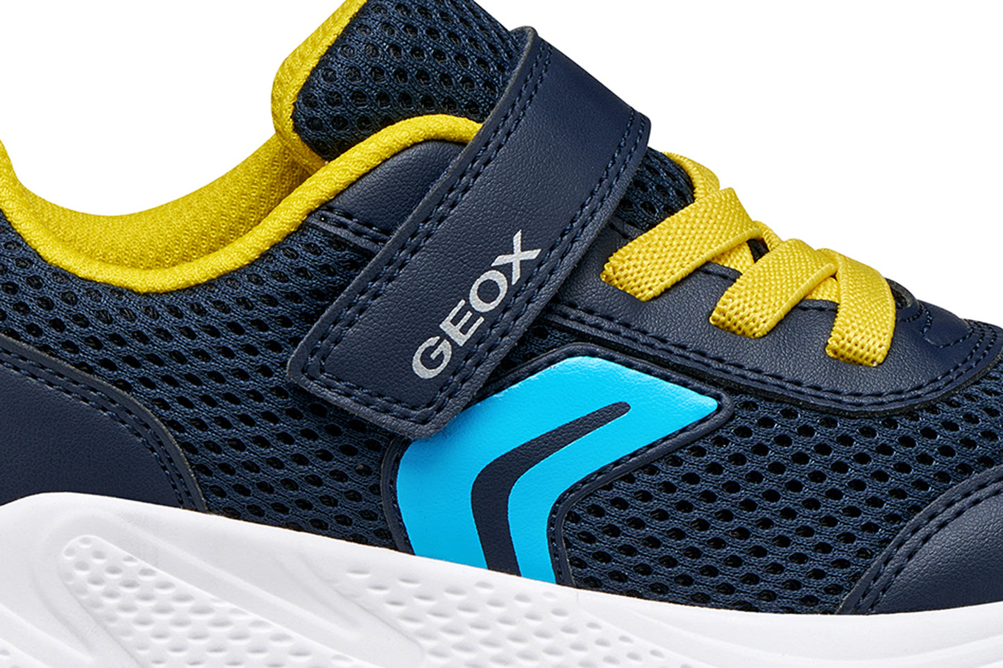 GEOX J36GBA J SPRINTYE BOY Navy/Yellow or Lt Blue/Navy