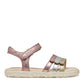 Geox J458ZD HAITI SANDAL - OLD ROSE/GOLD