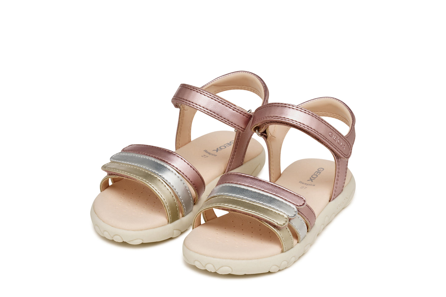 Geox J458ZD HAITI SANDAL - OLD ROSE/GOLD