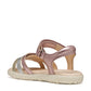 Geox J458ZD HAITI SANDAL - OLD ROSE/GOLD