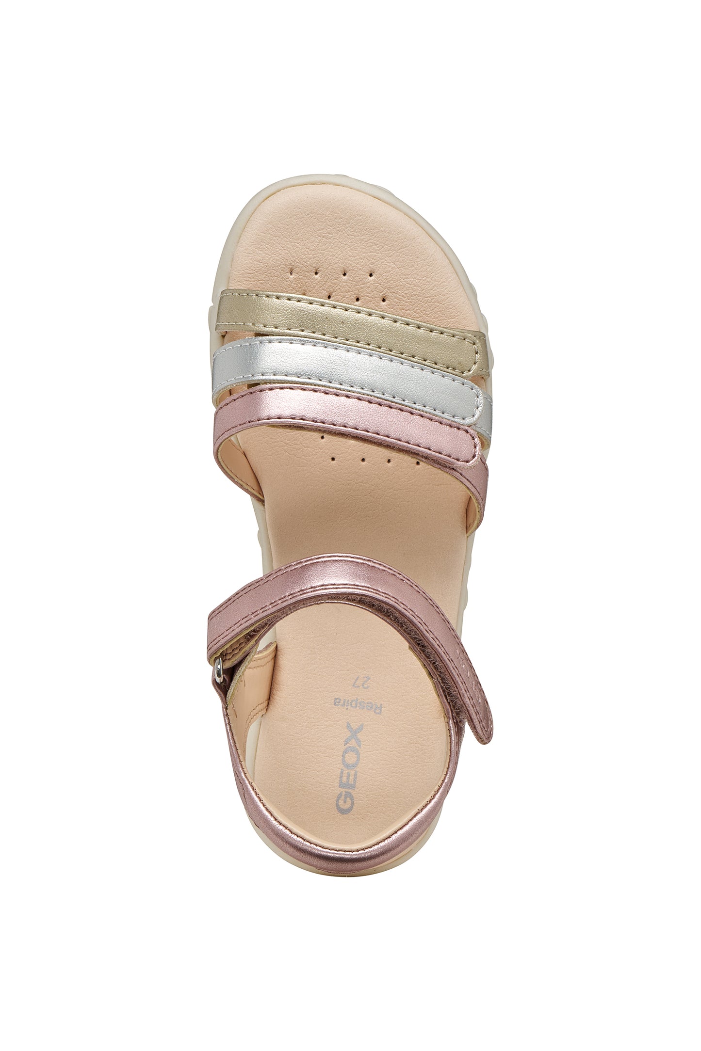Geox J458ZD HAITI SANDAL - OLD ROSE/GOLD