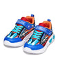 Geox Assister J45DZB Royal/Orange light up trainers