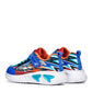 Geox Assister J45DZB Royal/Orange light up trainers