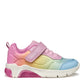 GEOX J46M4C FADINLIGHT GIRLS TRAINER PINK/MULTICLOUR WITH LIGHTS