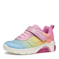 GEOX J46M4C FADINLIGHT GIRLS TRAINER PINK/MULTICLOUR WITH LIGHTS