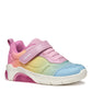 GEOX J46M4C FADINLIGHT GIRLS TRAINER PINK/MULTICLOUR WITH LIGHTS