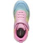 GEOX J46M4C FADINLIGHT GIRLS TRAINER PINK/MULTICLOUR WITH LIGHTS