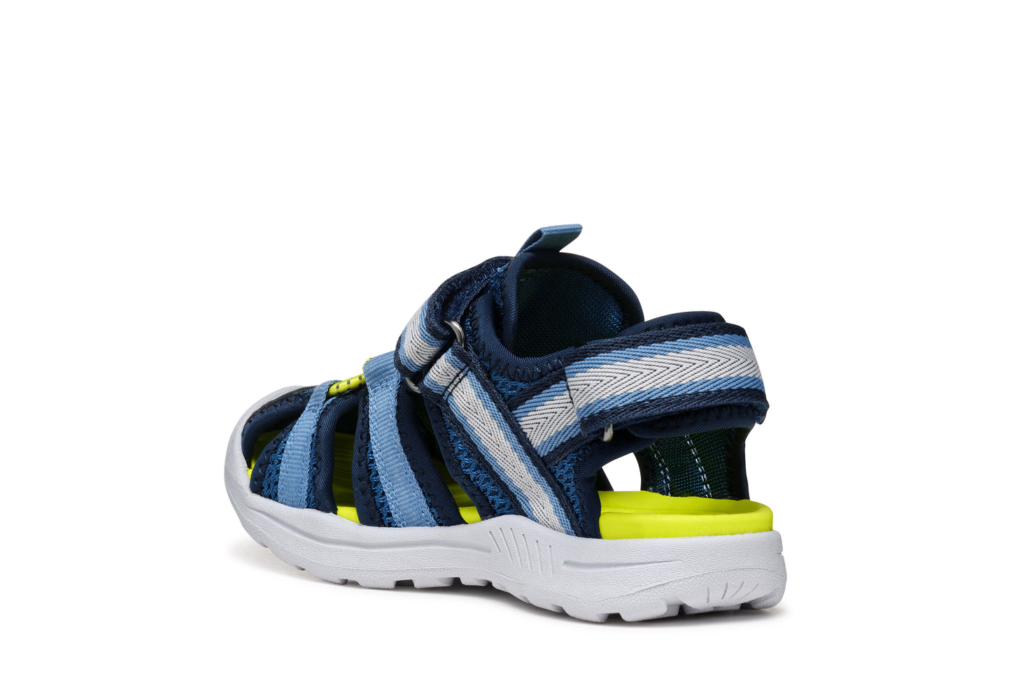 Geox J4555XA J Vaniett Closed Toe Sandal - Navy/Lt Blue