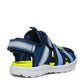 Geox J4555XA J Vaniett Closed Toe Sandal - Navy/Lt Blue