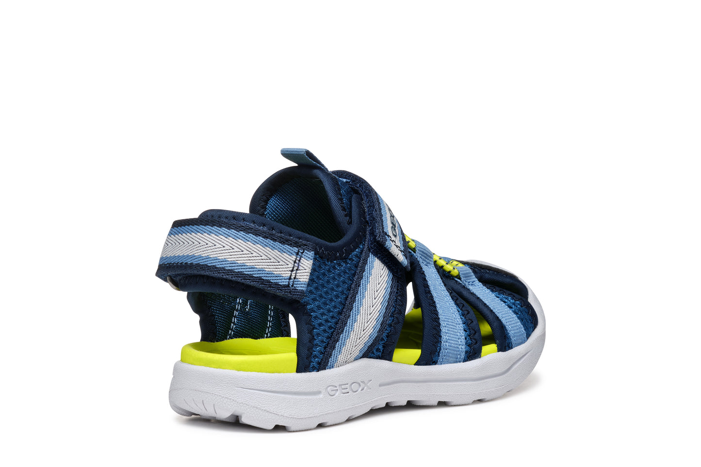 Geox J4555XA J Vaniett Closed Toe Sandal - Navy/Lt Blue