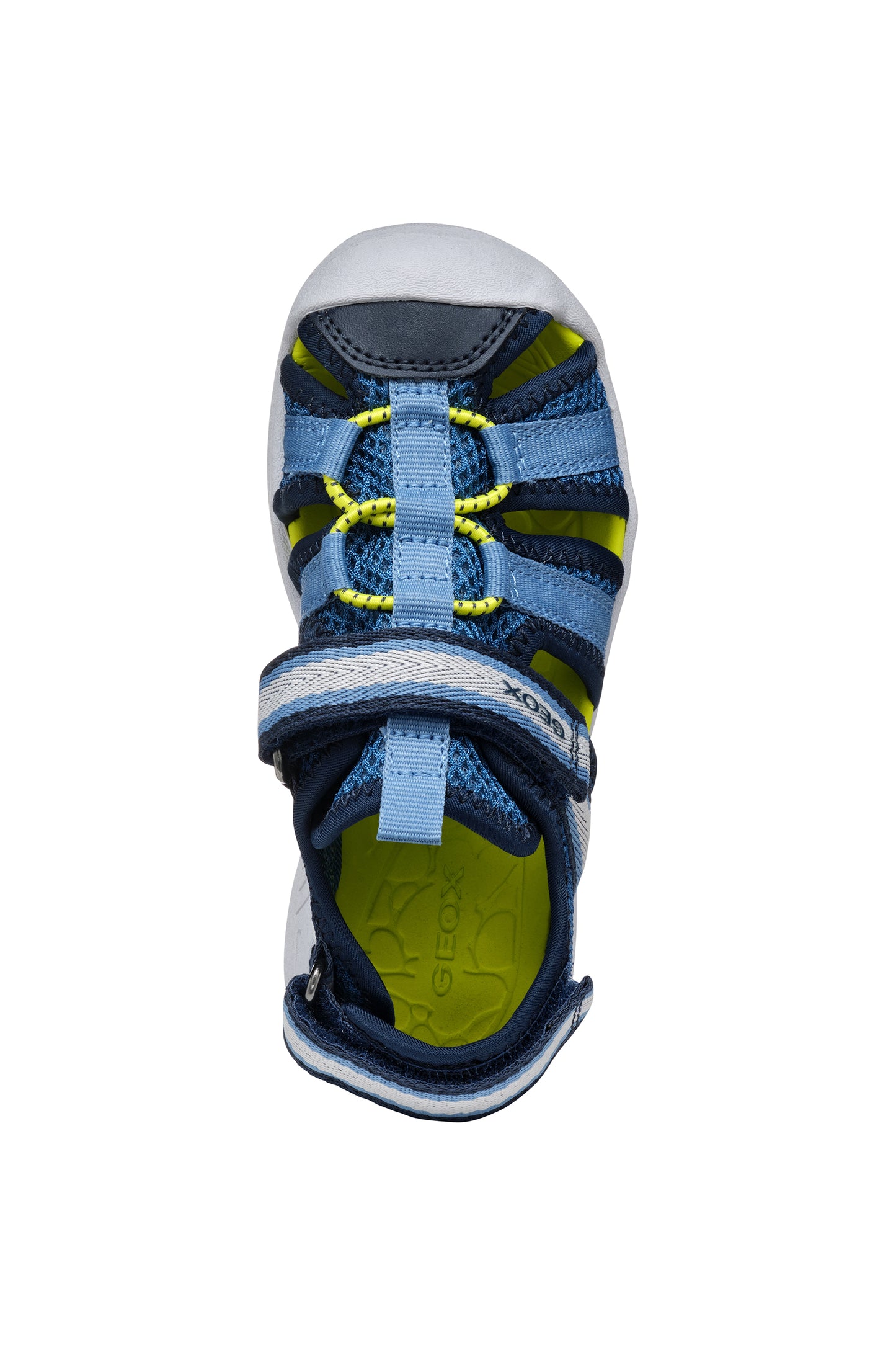 Geox J4555XA J Vaniett Closed Toe Sandal - Navy/Lt Blue