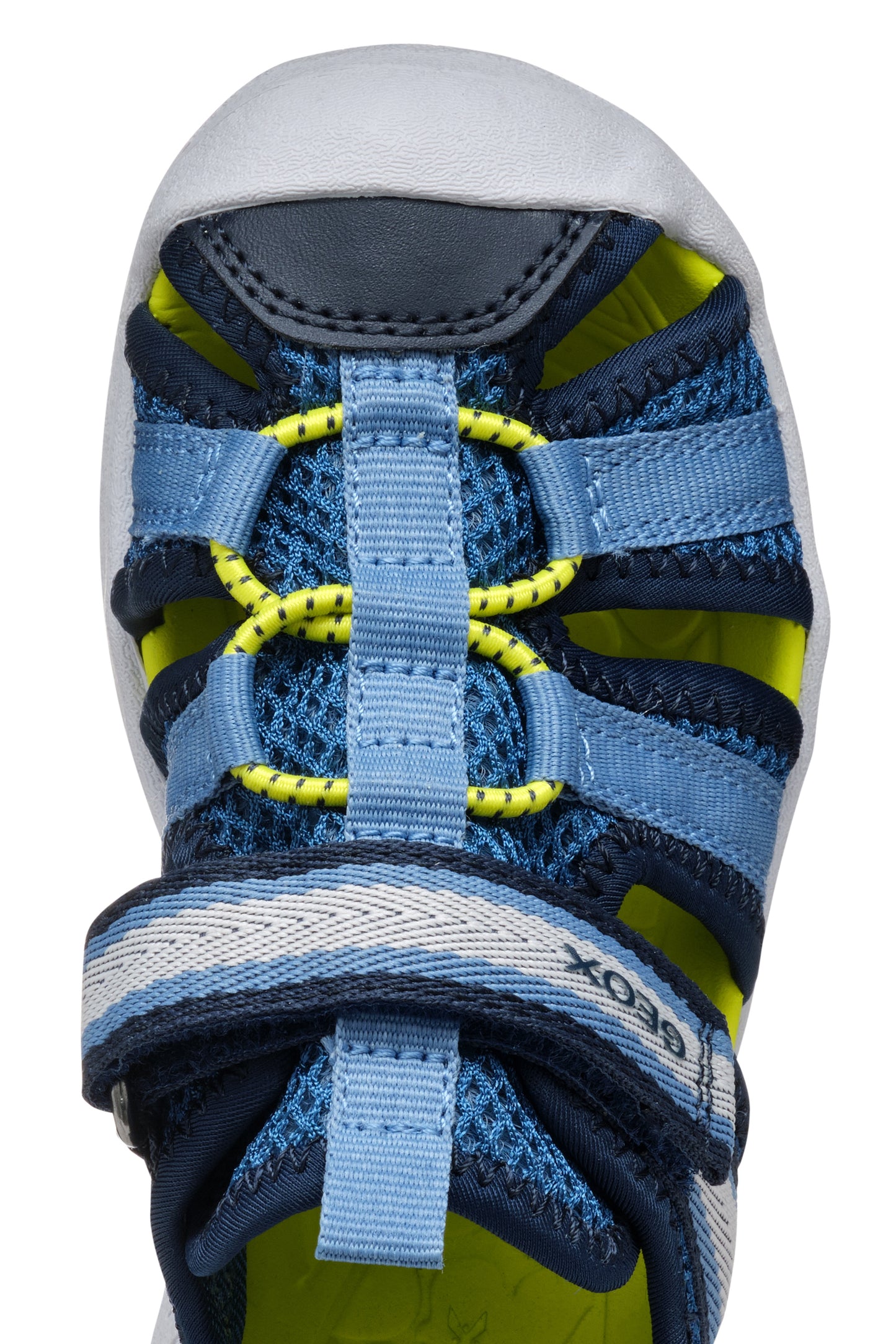 Geox J4555XA J Vaniett Closed Toe Sandal - Navy/Lt Blue