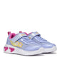 GEOX J55E9B ASSISTER GIRLS TRAINER LAVENDER/FUCHSIA WITH LIGHTS