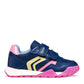 GEOX J65P8A RANN GIRLS TRAINER DK ROYAL/PINK