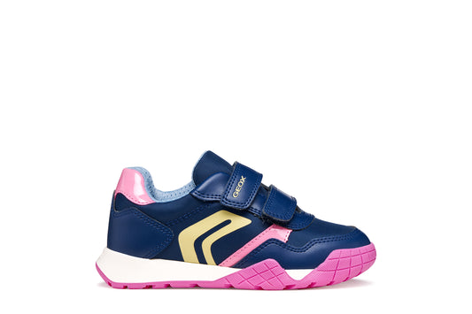 GEOX J65P8A RANN GIRLS TRAINER DK ROYAL/PINK