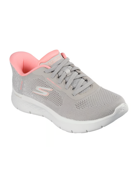 Skechers Slip-ins: GO WALK Flex - Safiya Ladies Trainers (Taupe / Pink)