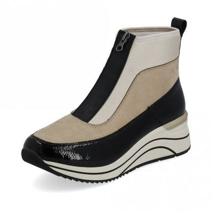 Remonte DOT71 Zip Ankle Boot black or beige