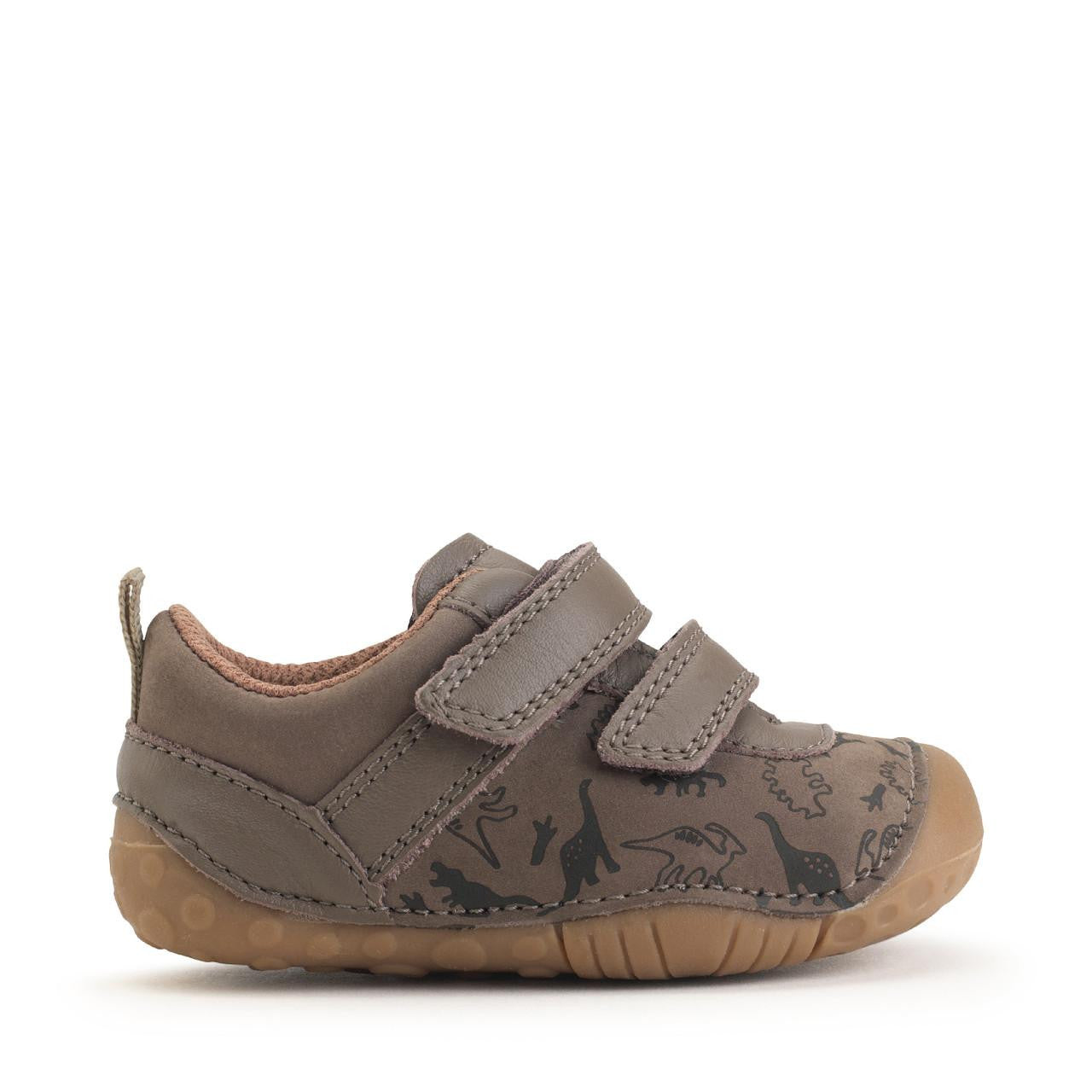 Start-Rite Roar Taupe Dino nubuck/leather rip-tape shoes