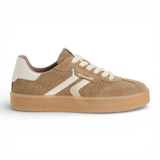 Tamaris Women's 23723 Leather Trainer Taupe