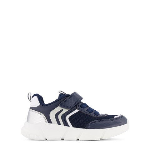 Geox J Aril trainer Navy/Silver