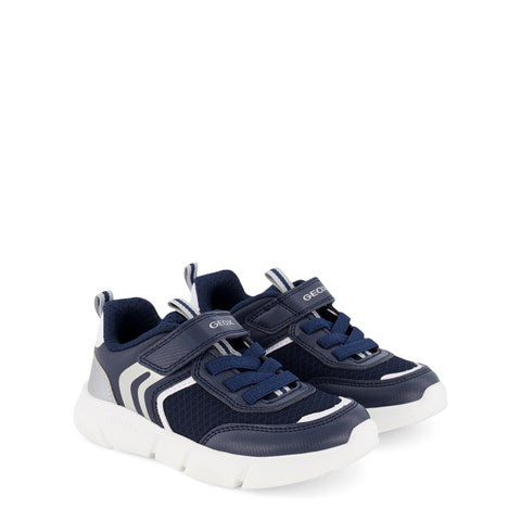 Geox J Aril trainer Navy/Silver