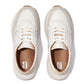 FitFlop F-MODE Leather/Suede Flatform Trainers - Urban White