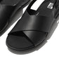 FitFlop Gracie Leather Crisscross Sandals - black