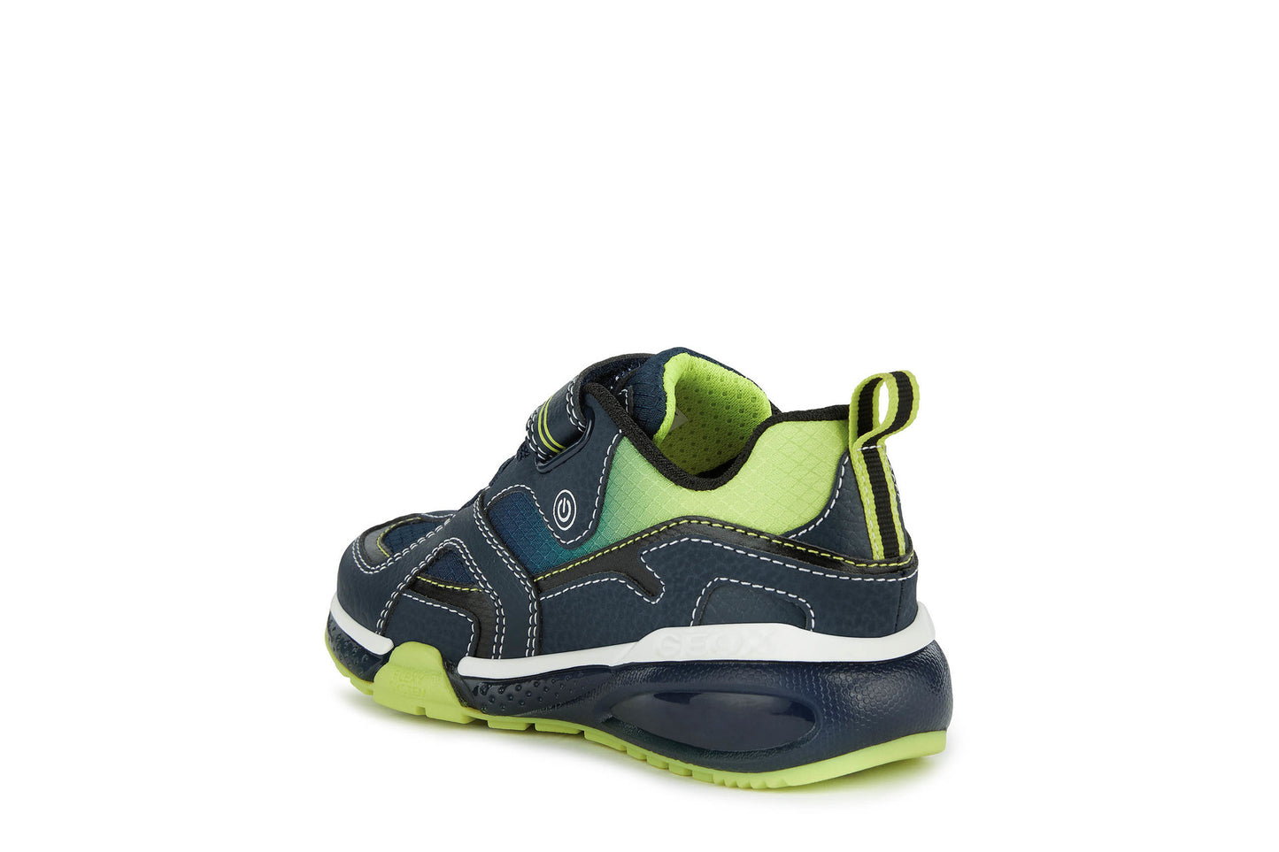 GEOX Bayonyc Navy/Lime Light-up Trainer J16FEA