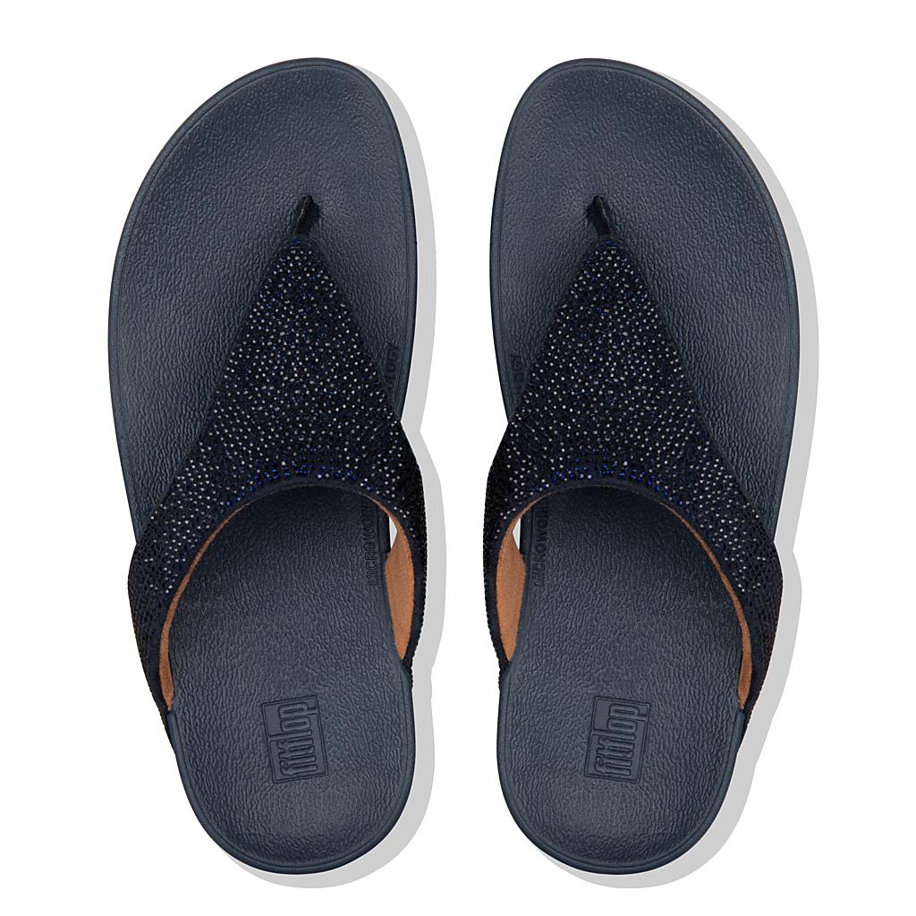 Fitflop Lulu glitter toe thongs